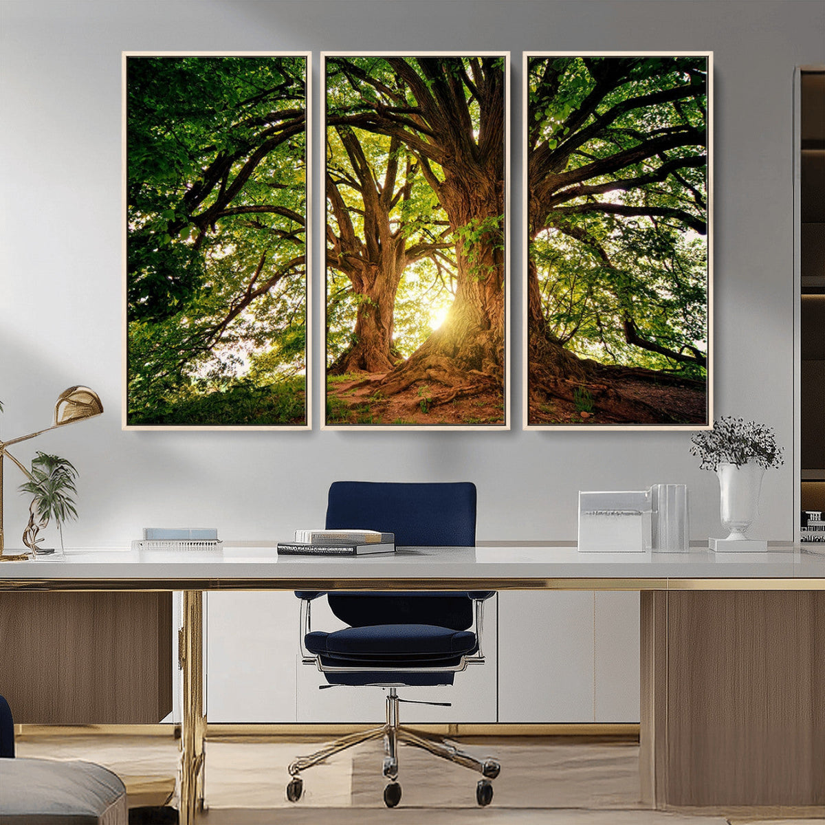Majestic Ancient Tree Wall Art, NatureCanvas Print, Woodland