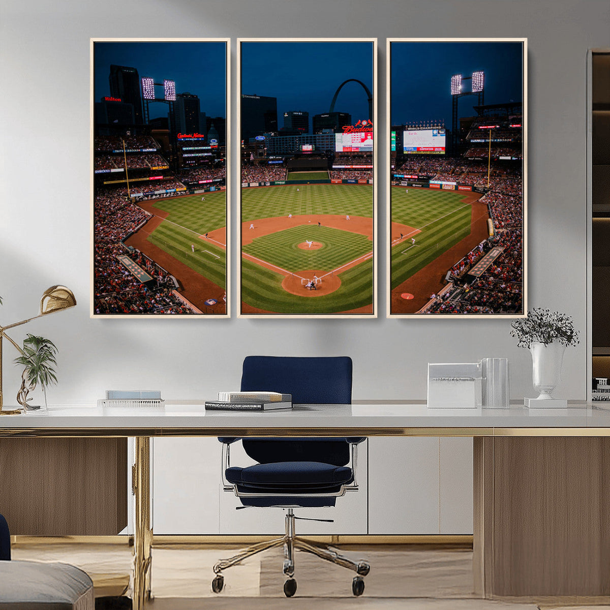 St. Louis Cardinals Baseball Team Print - Busch Stadium Wall