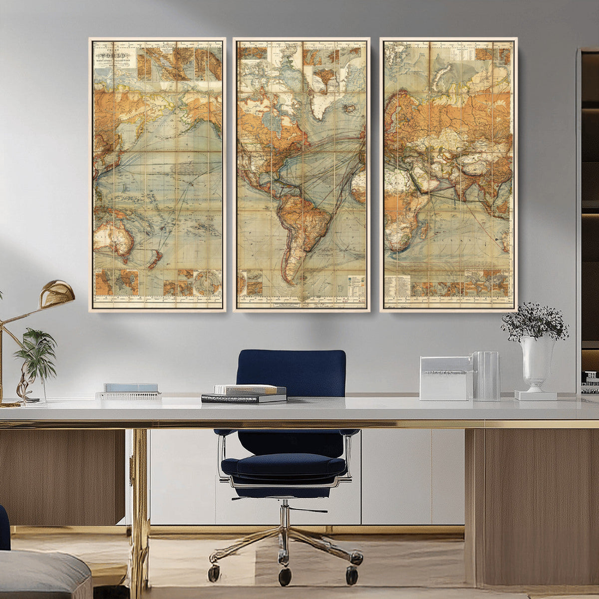 Push Pin World Map Canvas Print – Travel Tracker Wall Art