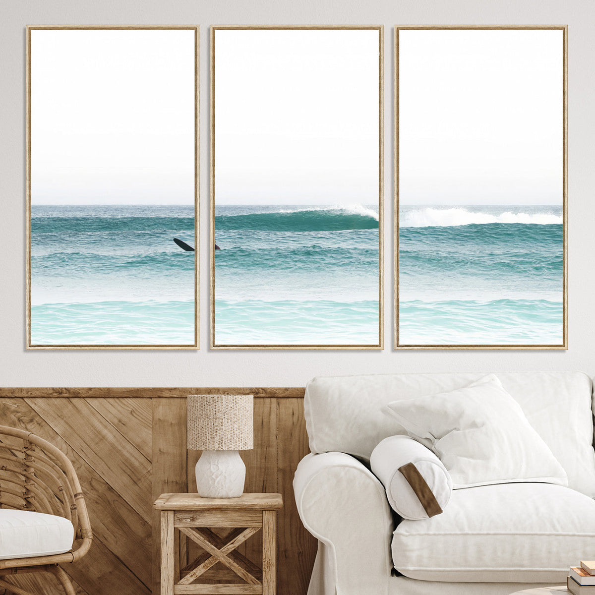 Surfing Wall Art Canvas Print – Framed Ocean Waves