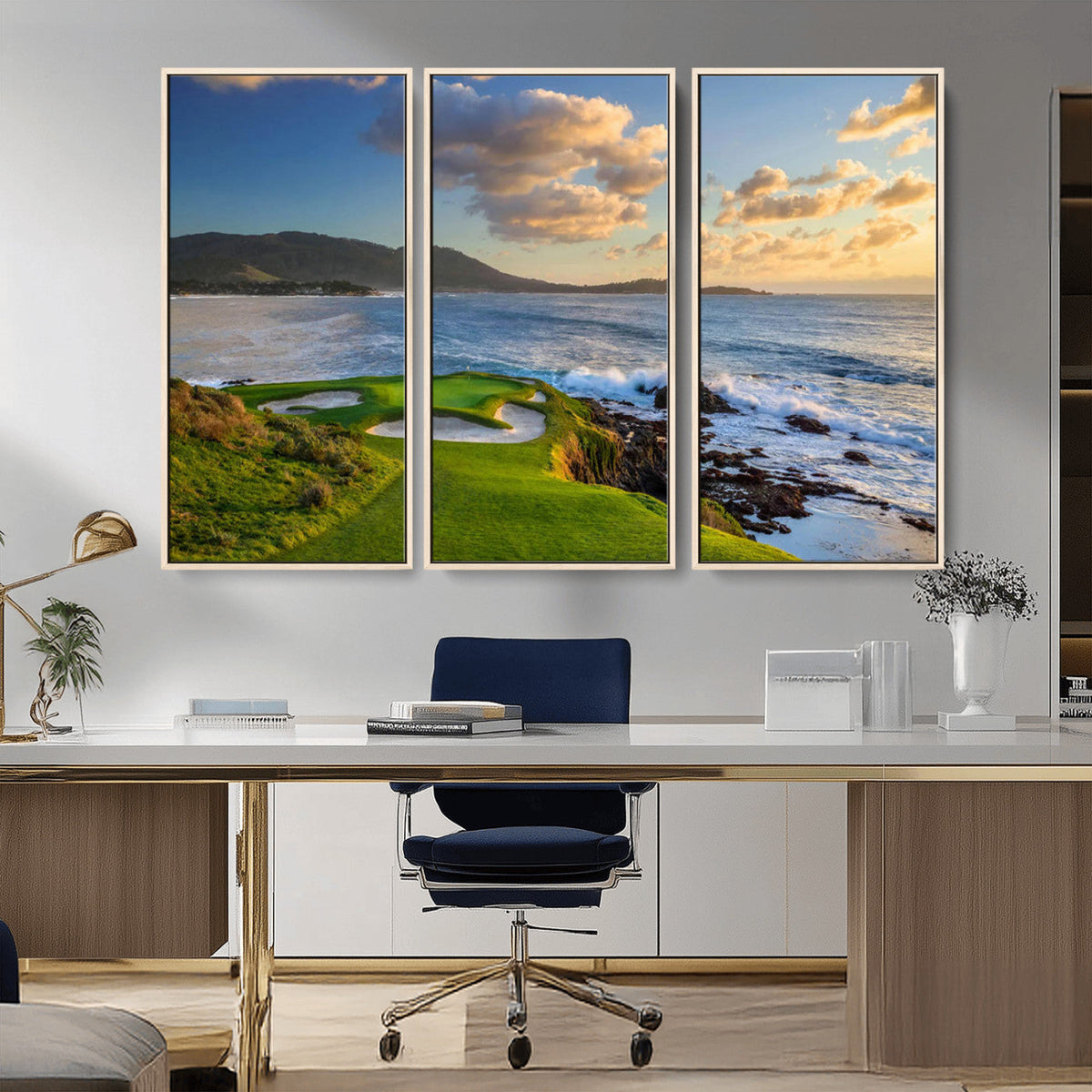 Pebble Beach Golf Links Wall Art Canvas Print – Iconic