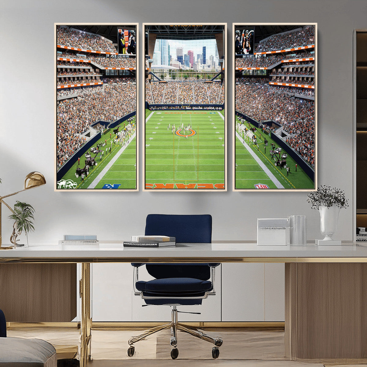 Chicago Bears Soldiers Field Wall Art Canvas Print – Framed