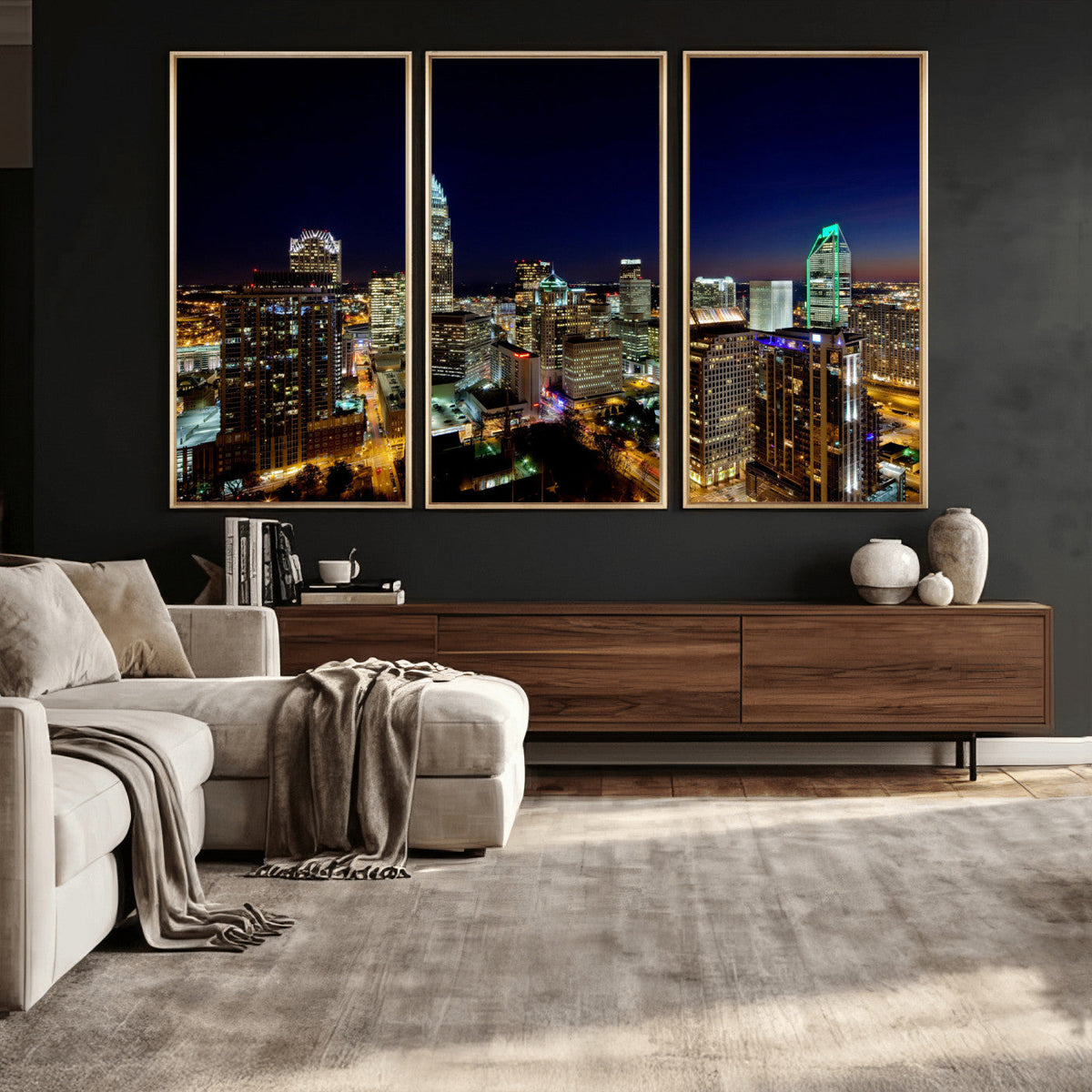 Atlanta Skyline Wall Art Canvas Print – Modern Cityscape