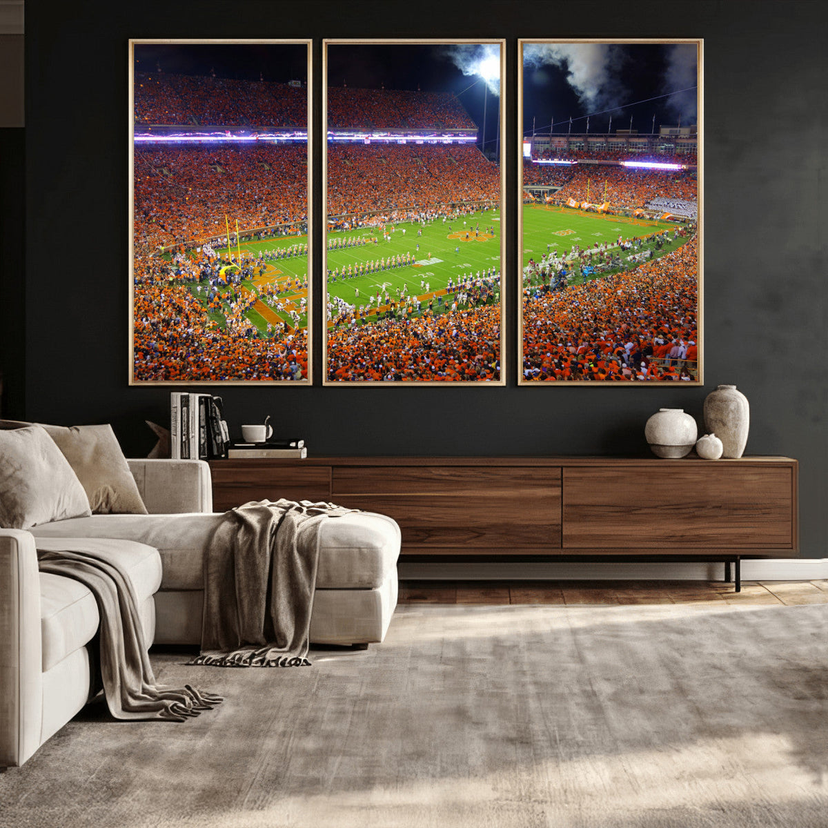 Clemson Football Stadium Wall Art Canvas Print, College