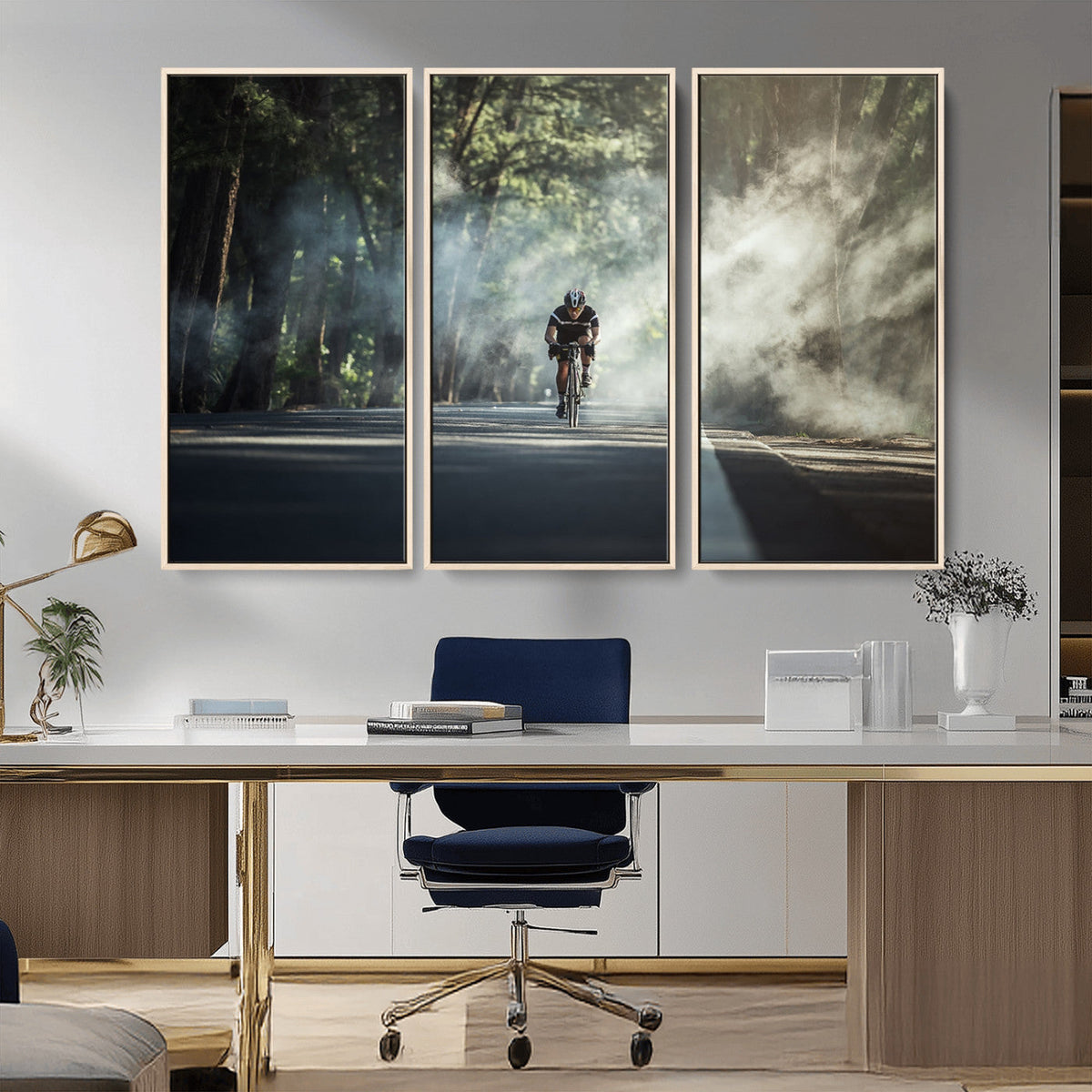 Cycling Road Bike in the Morning, Cycling Road Bike Canvas