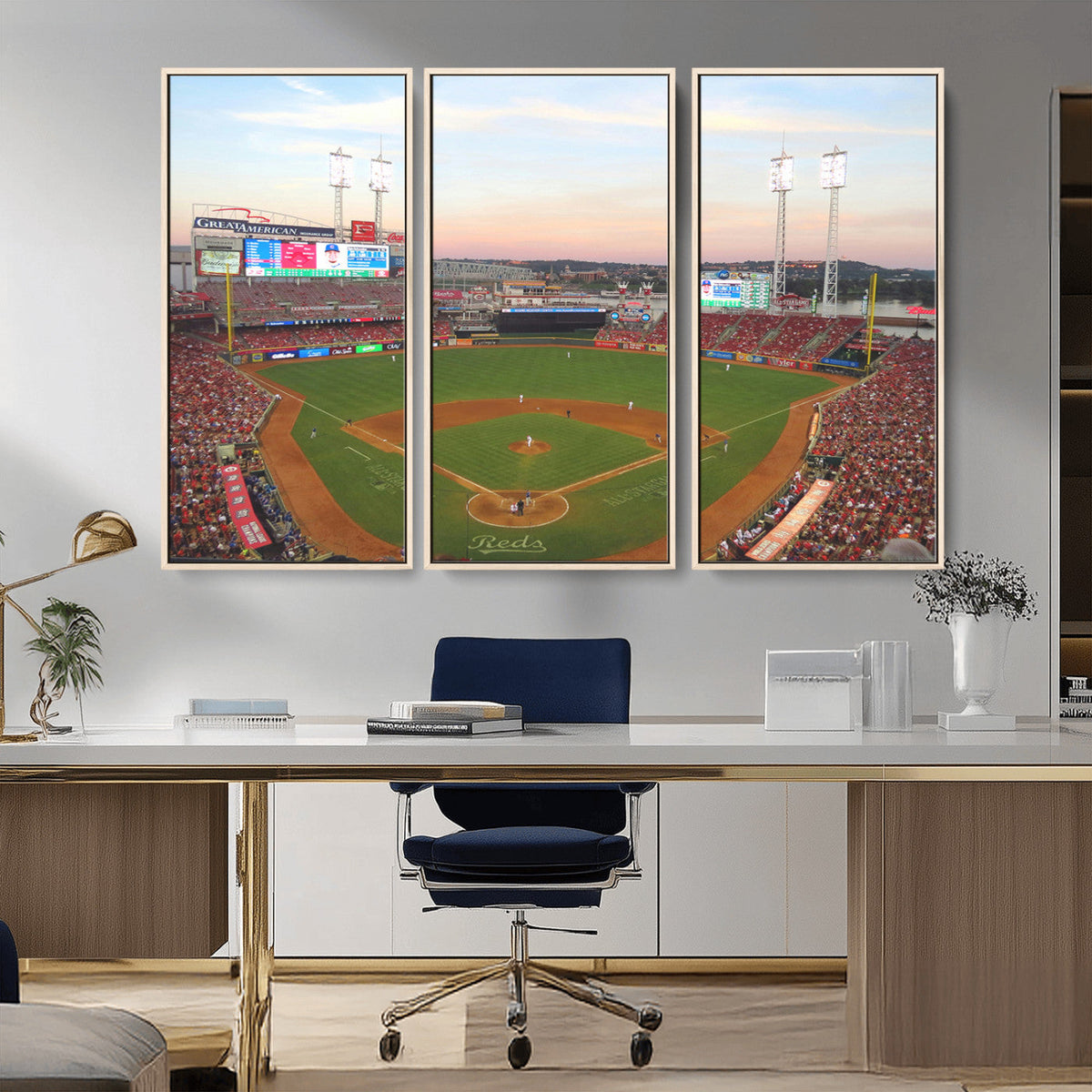 Cincinnati Reds Baseball Print Canvas- Cincinnati