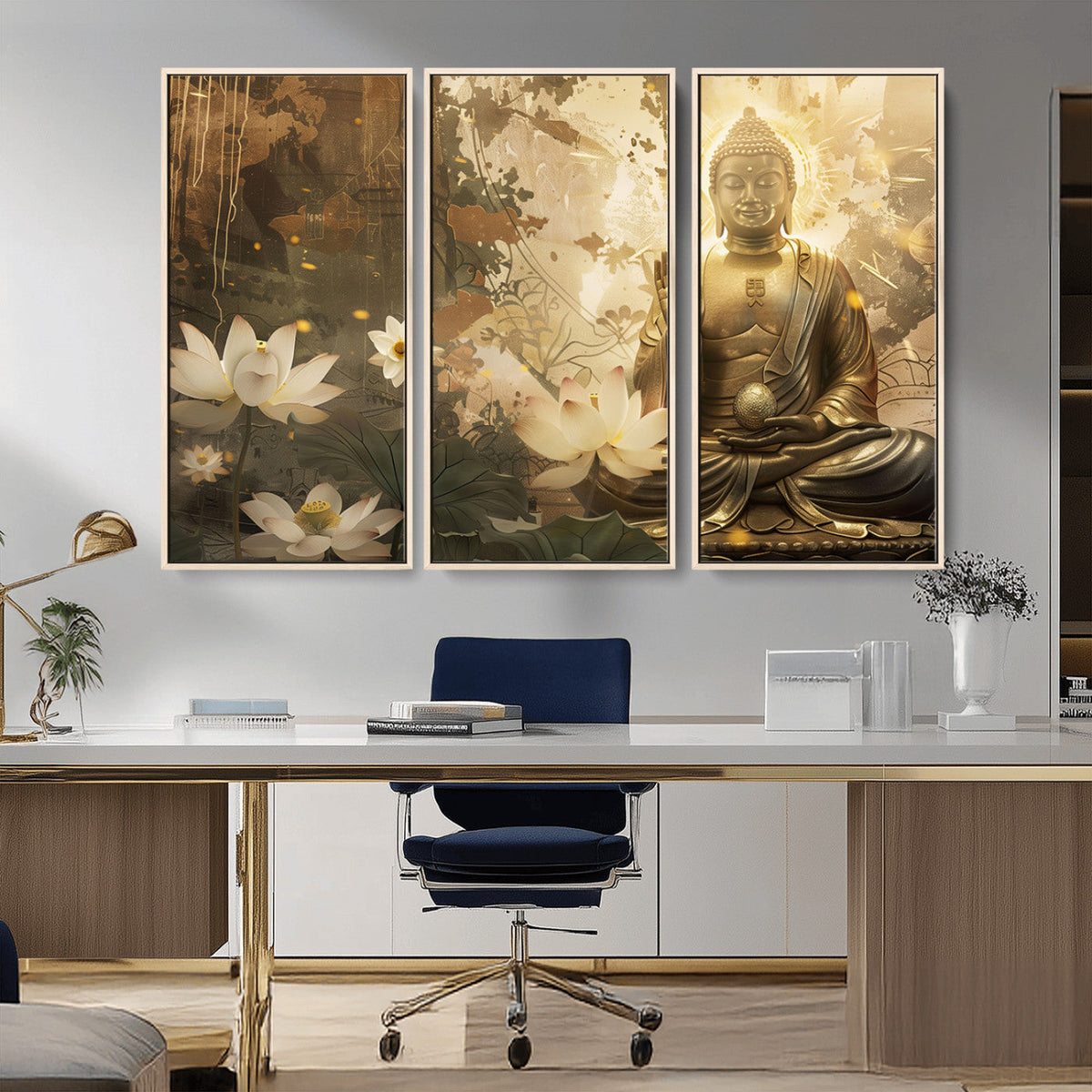 Zen Buddha Wall Art Canvas Print | Peaceful Meditation Decor