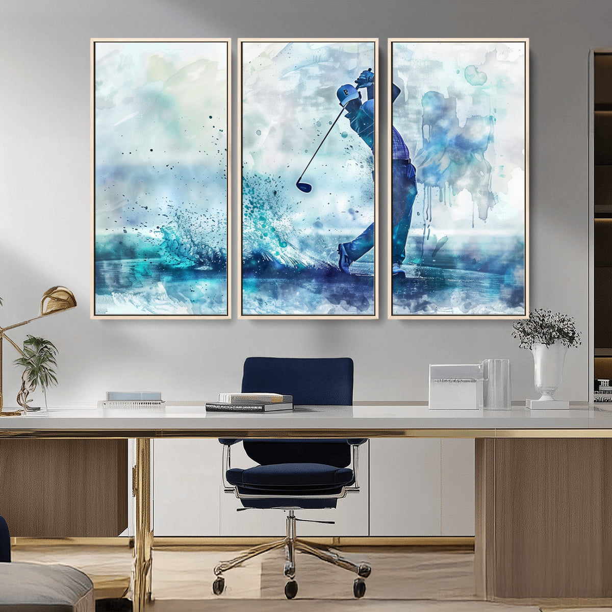 Golf Swing Wall Art Canvas Print - Sports-Inspired