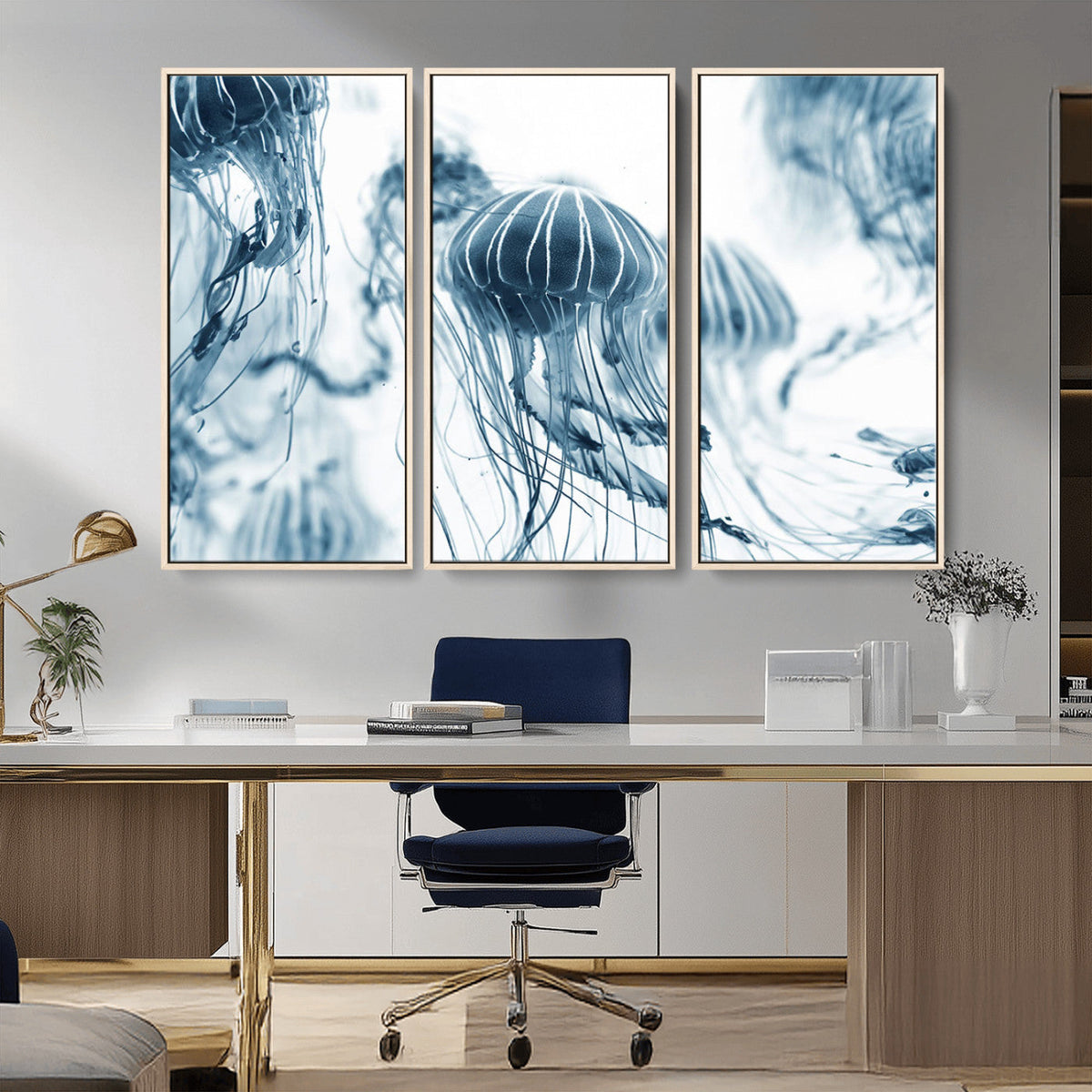 Abstract Jellyfish Canvas Print Wall Art