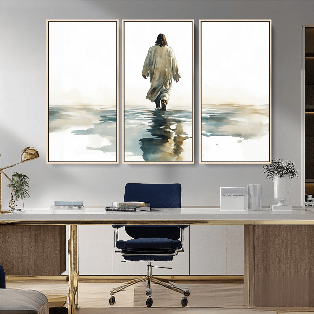 Abstract Jesus Wall Art Canvas Print, Christian Wall Art,