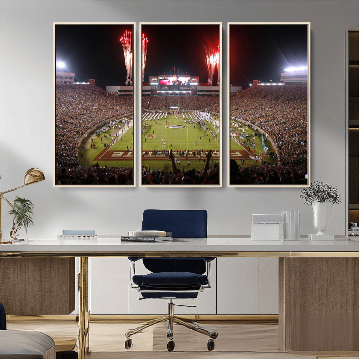 Framed Florida State Seminoles Football Team Print -