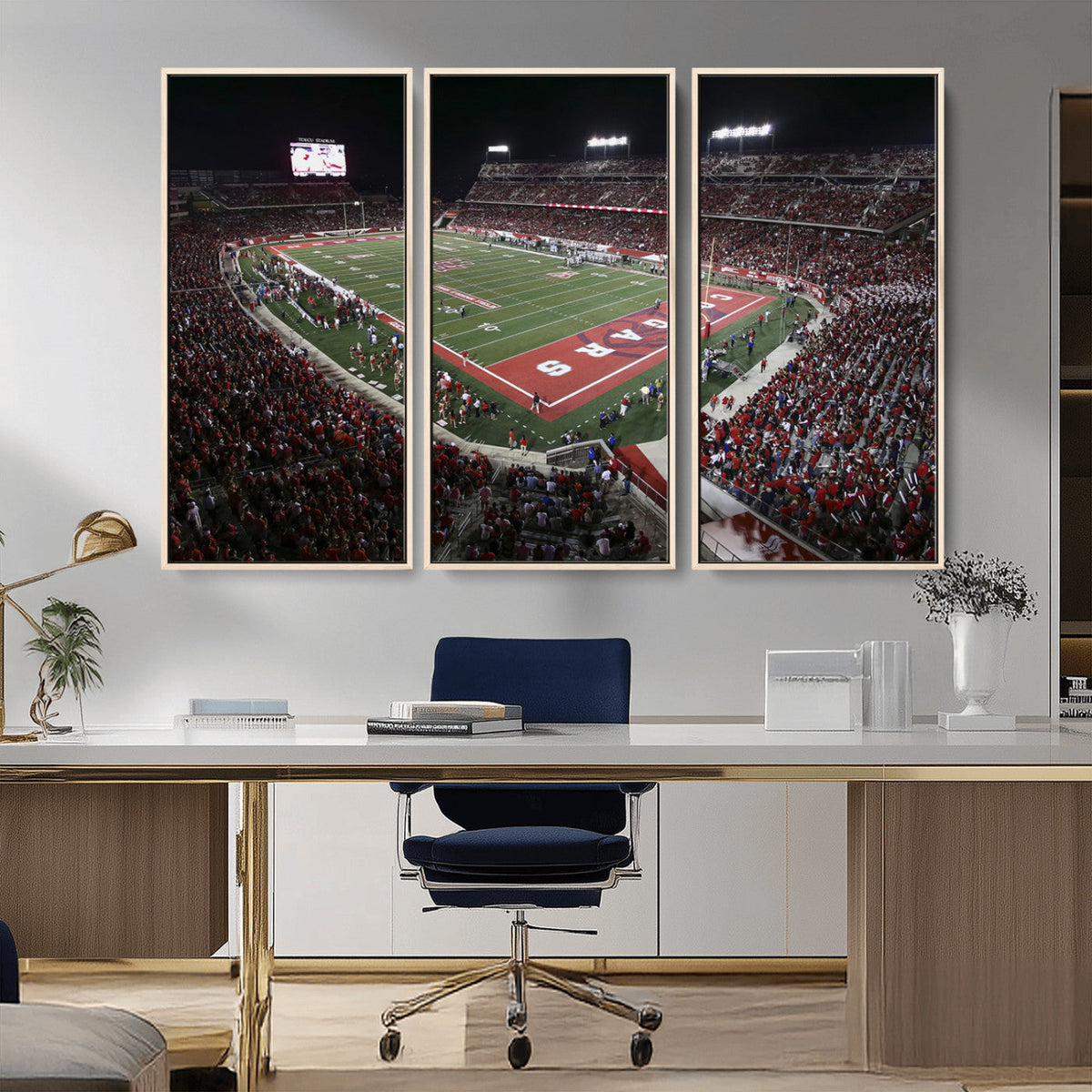 Houston Cougars Football Team Print - Houston TDECU Stadium