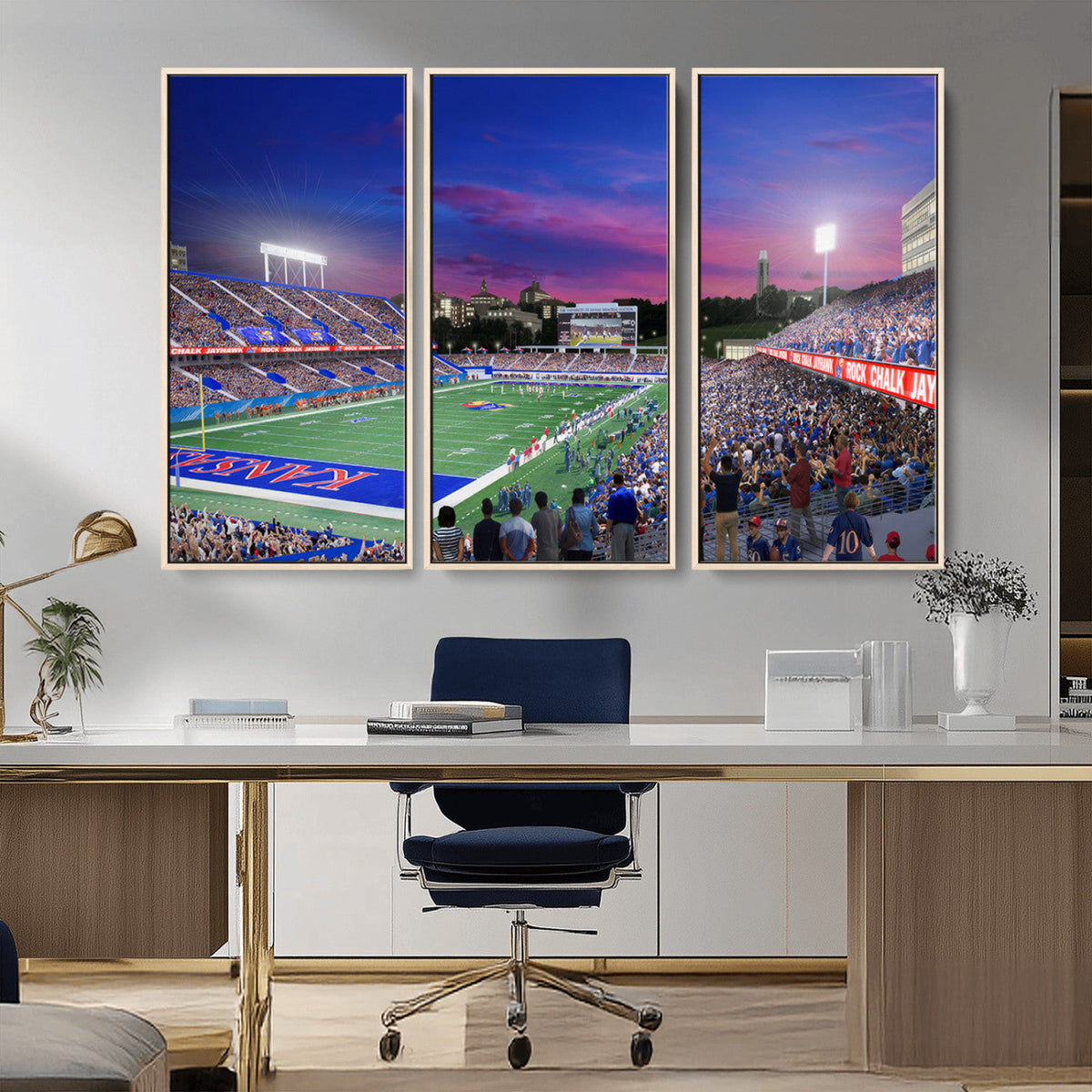 University of Kansas Jayhawks Football Team Print Canvas-
