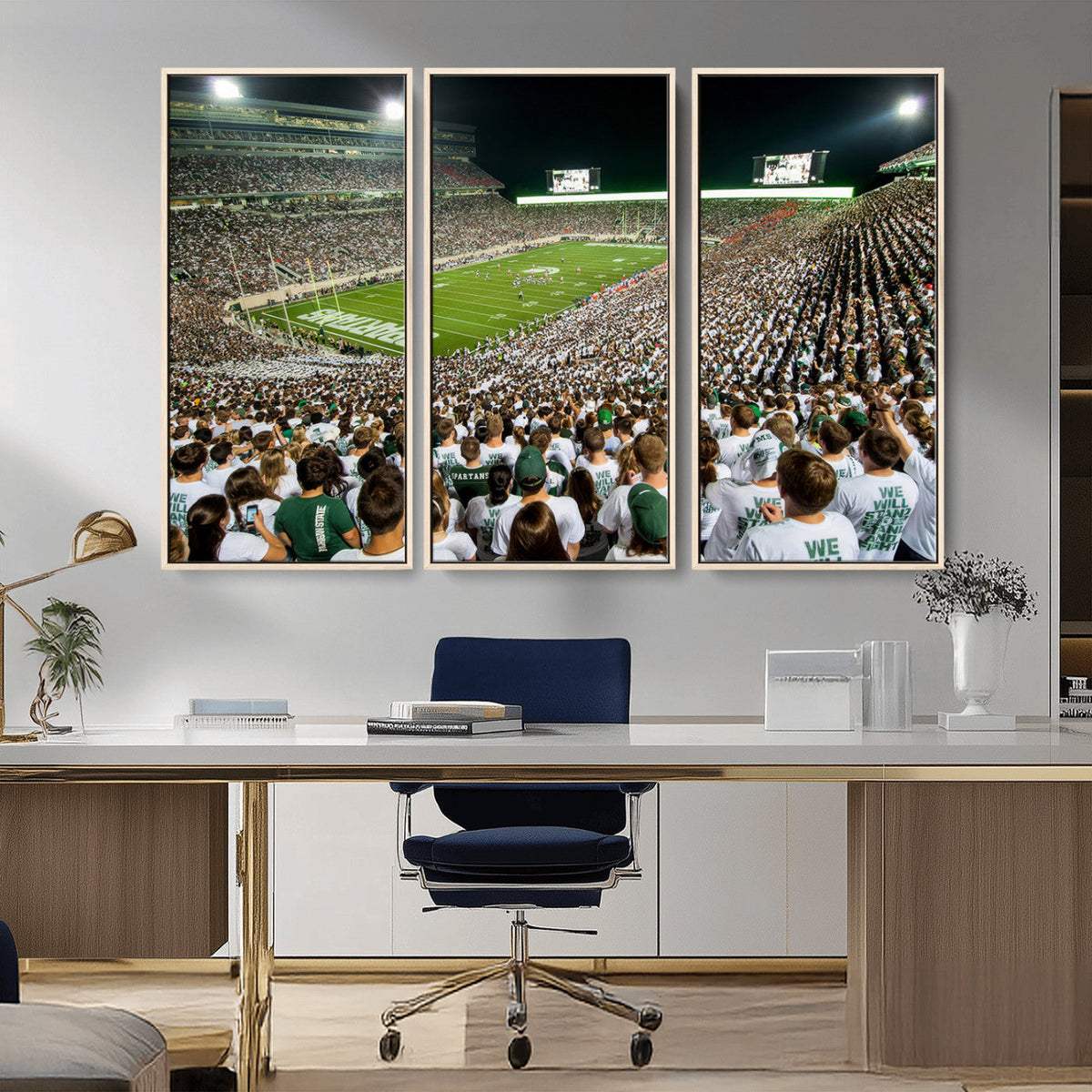 Michigan State Spartans Football Canvas Print - East Lansing