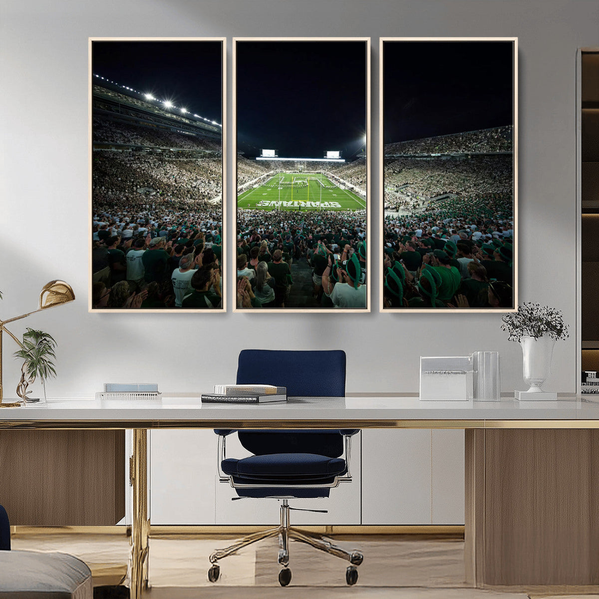 Framed Michigan State Spartans Football Team Print - East