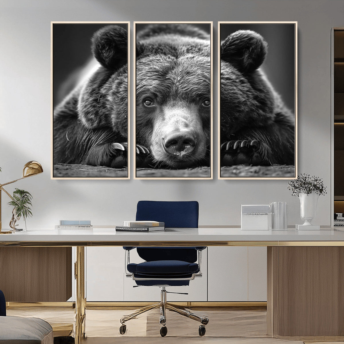 Resting Grizzly 399 Bear Canvas Print | Ready to Hang Wall