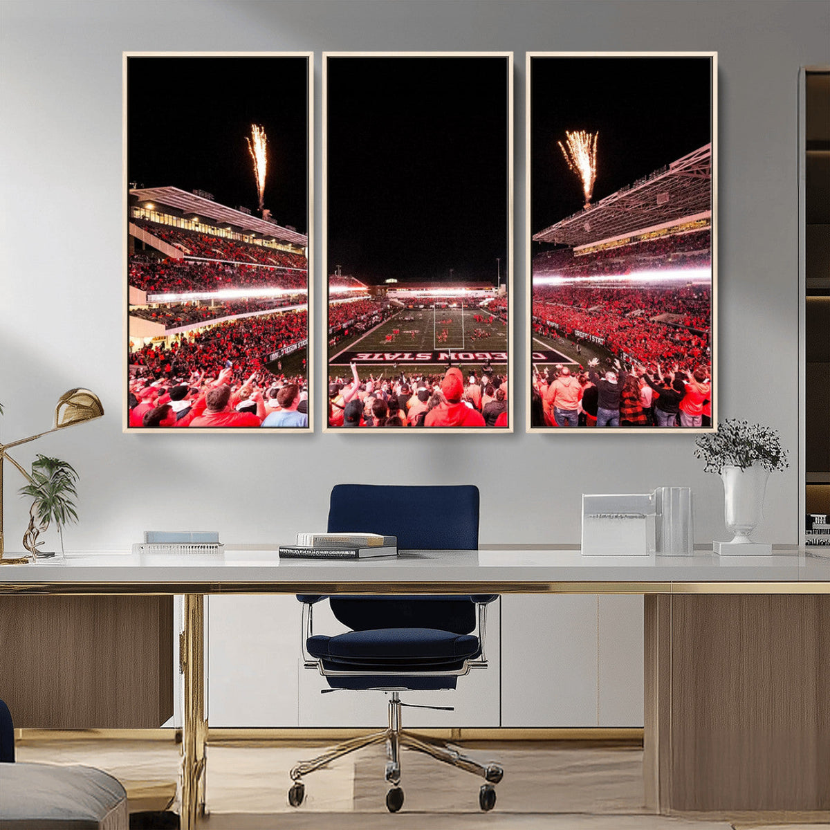 Oregon State Beavers Football Team Print - Corvallis Reser