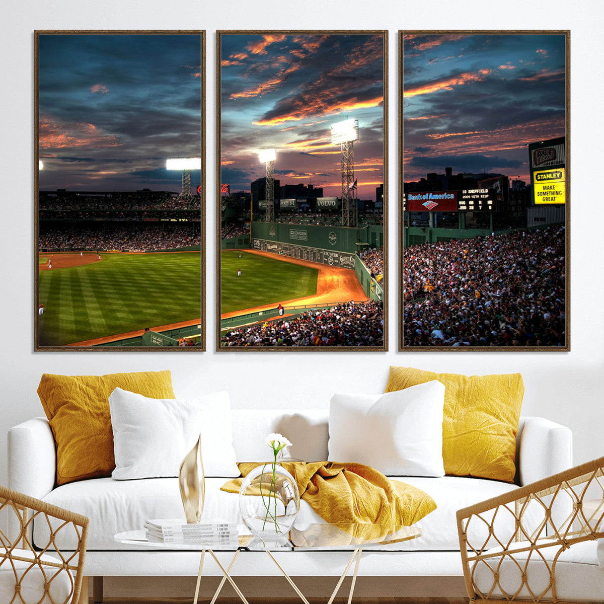 Fenway Park Wall Art Canvas Print | Large Baseball Stadium