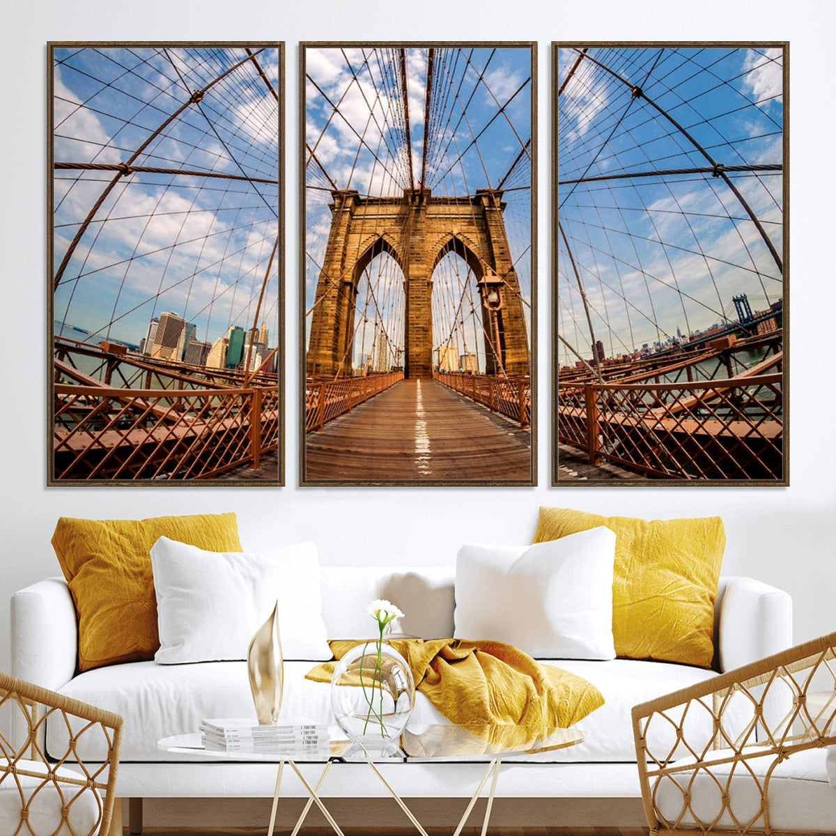 Brooklyn Bridge Manhattan Wall Art Canvas Print