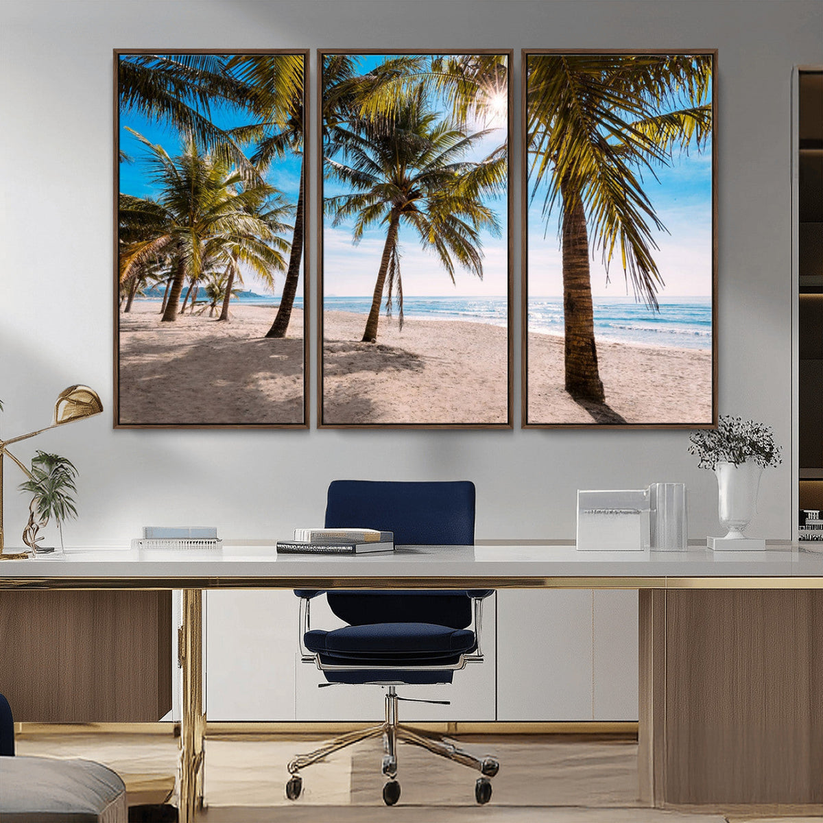Palm Beach Tropical Island Wall Art Canvas Print