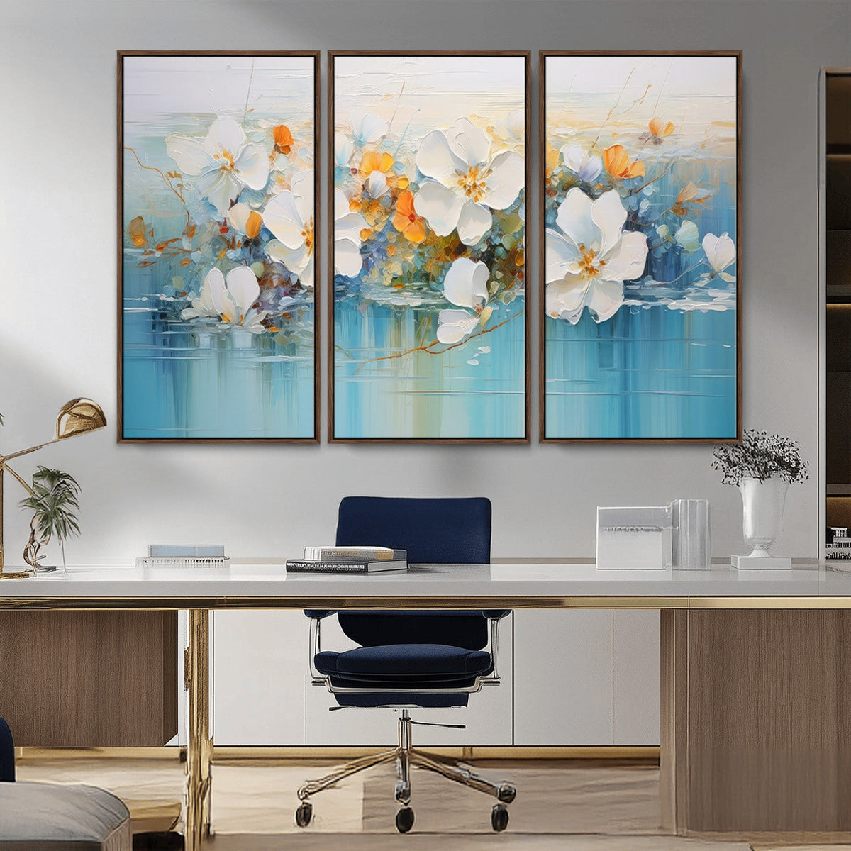 Abstract Flower Wall Art Canvas Print