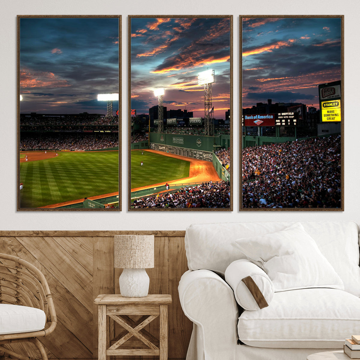 Fenway Park Wall Art Canvas Print | Large Baseball Stadium