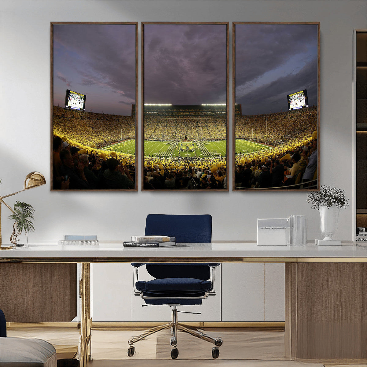 Michigan Wolverines Print - Michigan Stadium Wall Art Canvas