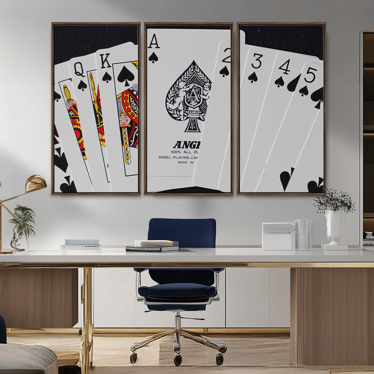 Poker Wall Art - Playing Cards Canvas Wall Art Print - Ace