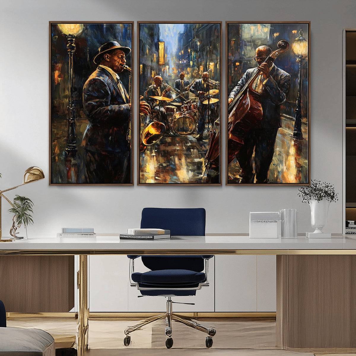 Jazz Canvas Wall Art Print – Abstract African American Music