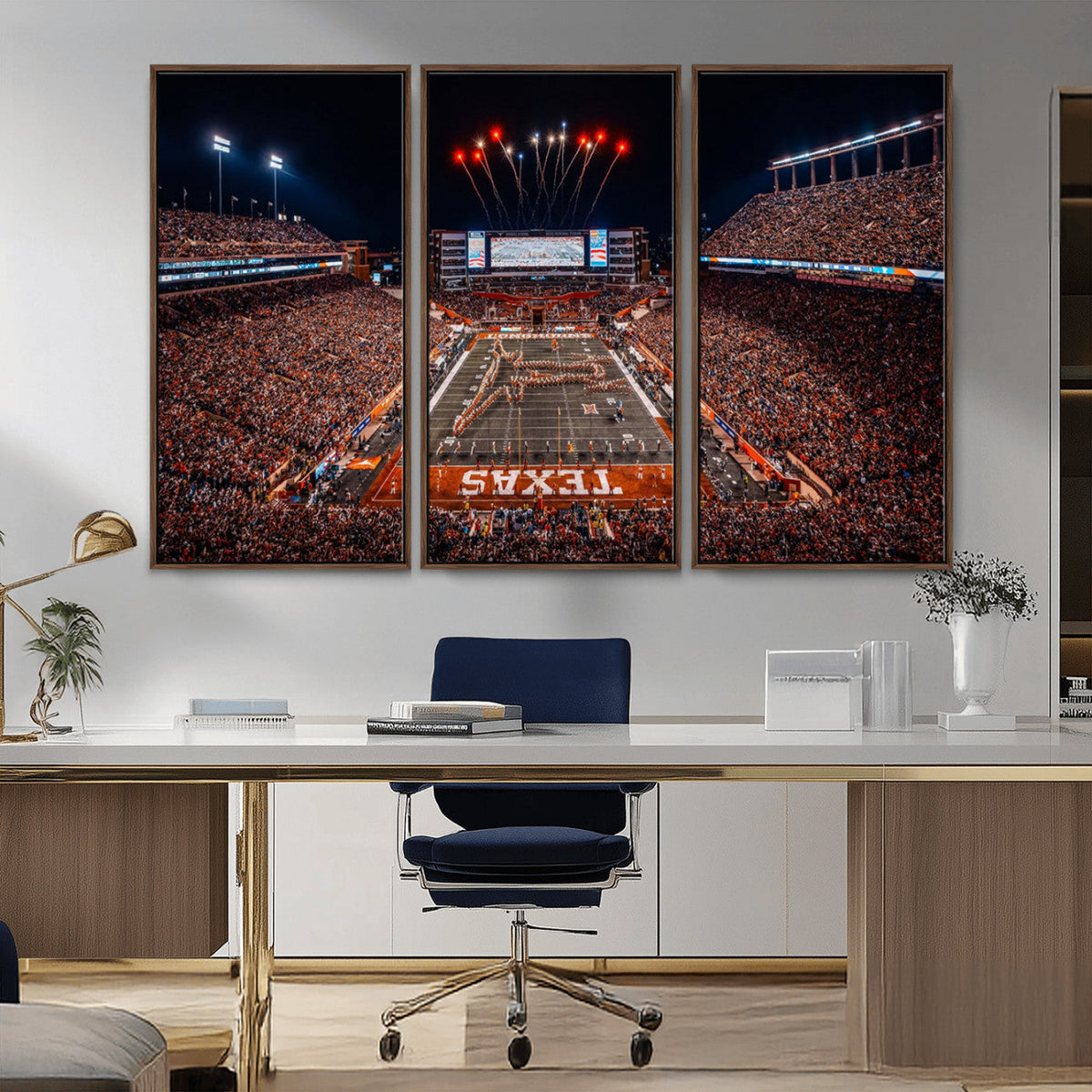 Texas Stadium Night Game Wall Art Canvas Print – Vibrant