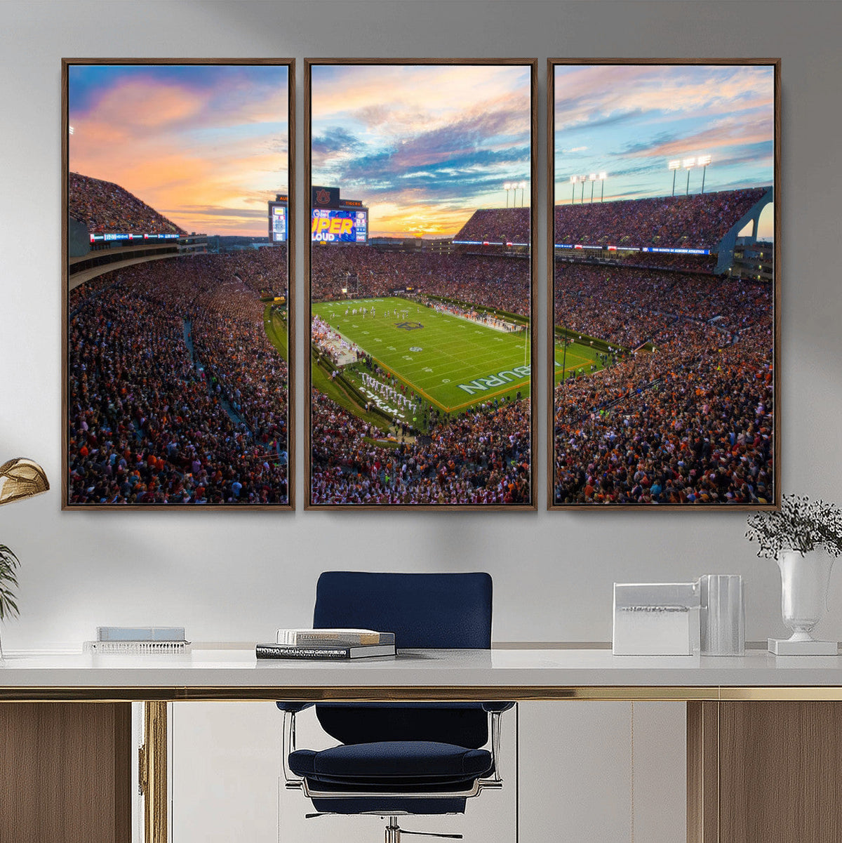 Jordan-Hare Stadium Wall Art Canvas Print, Football Stadium