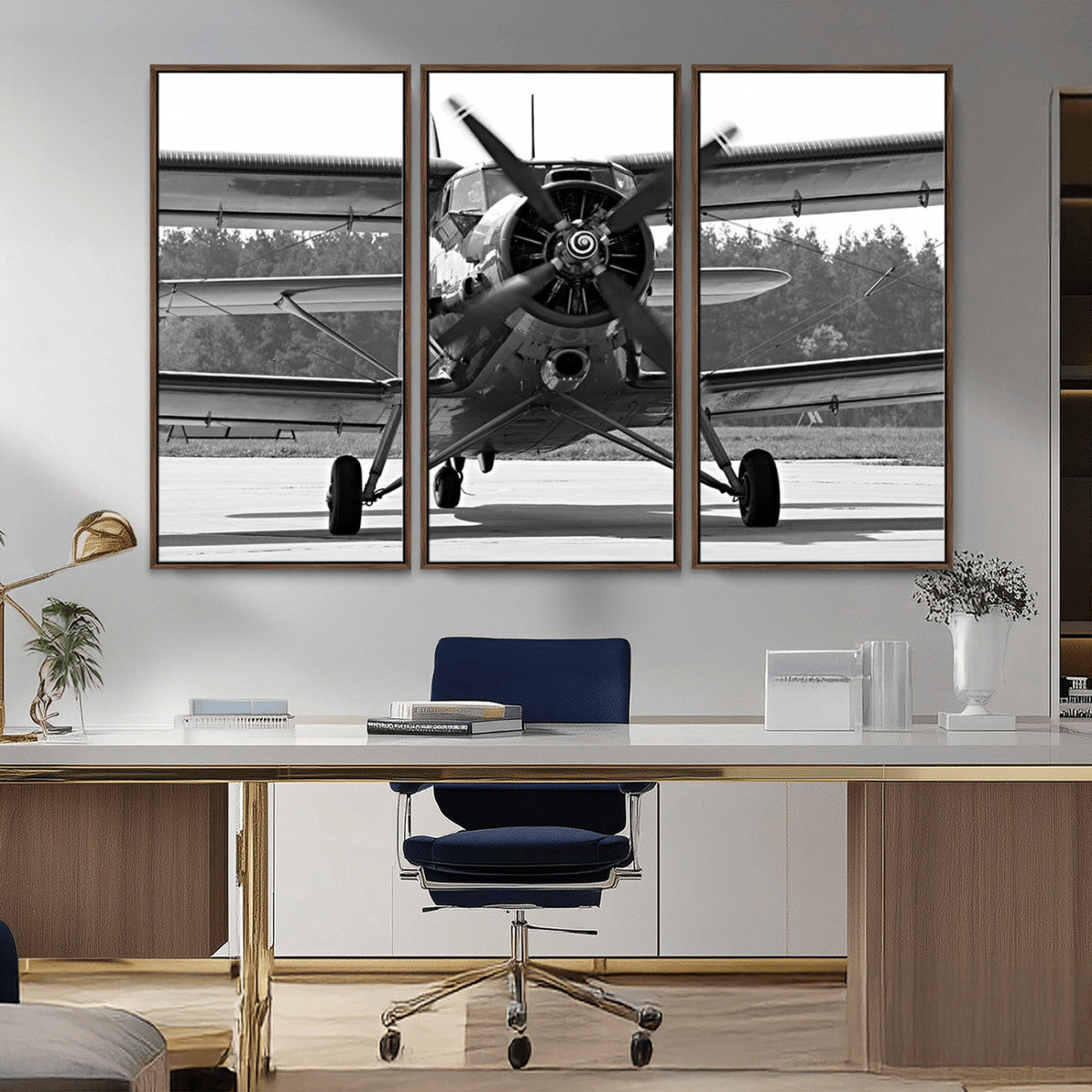 Wall Art Old War Plane Canvas Print