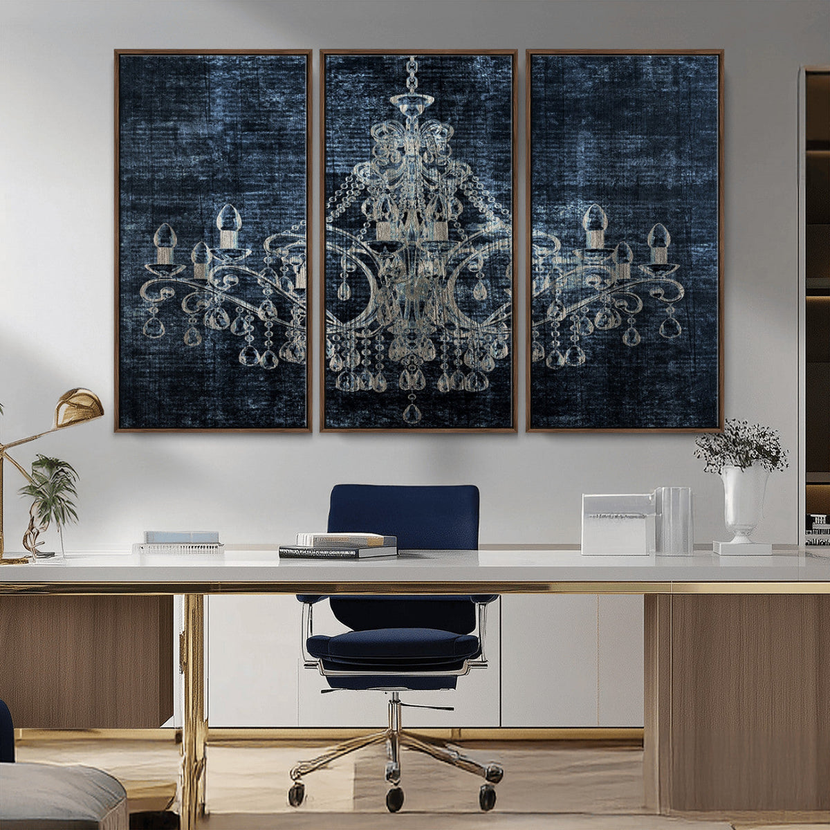 Dark Chandelier Wall Art Canvas Print