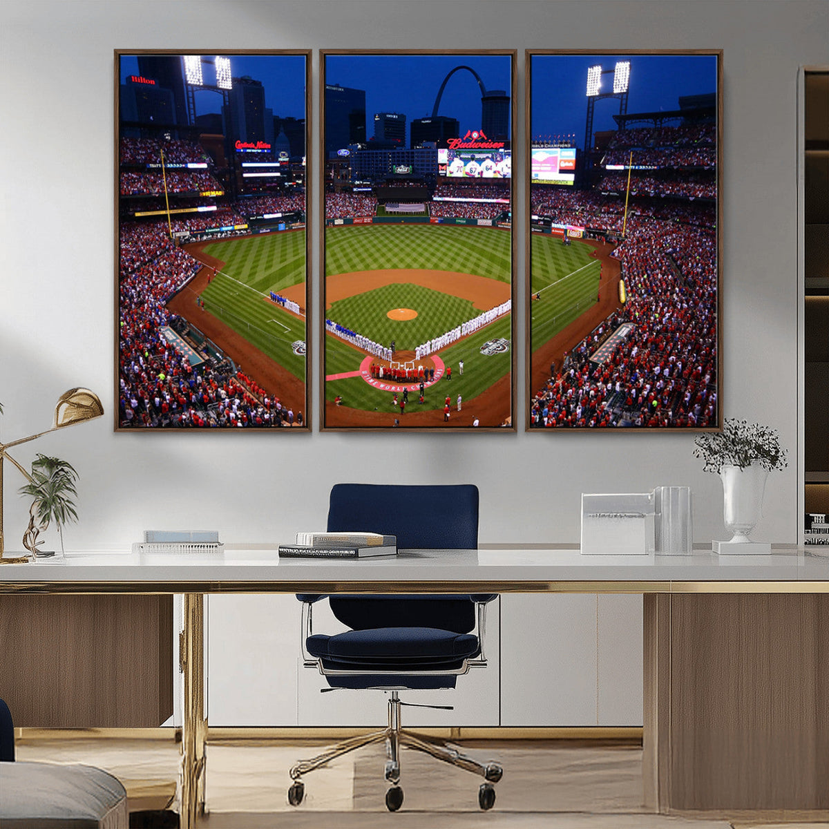 St. Louis Cardinals Baseball Team Print - Busch Stadium Wall