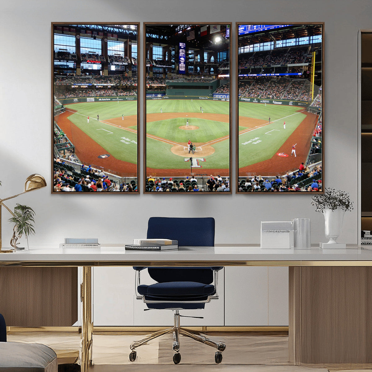 Texas Rangers Baseball Team Print - Arlington Globe Life