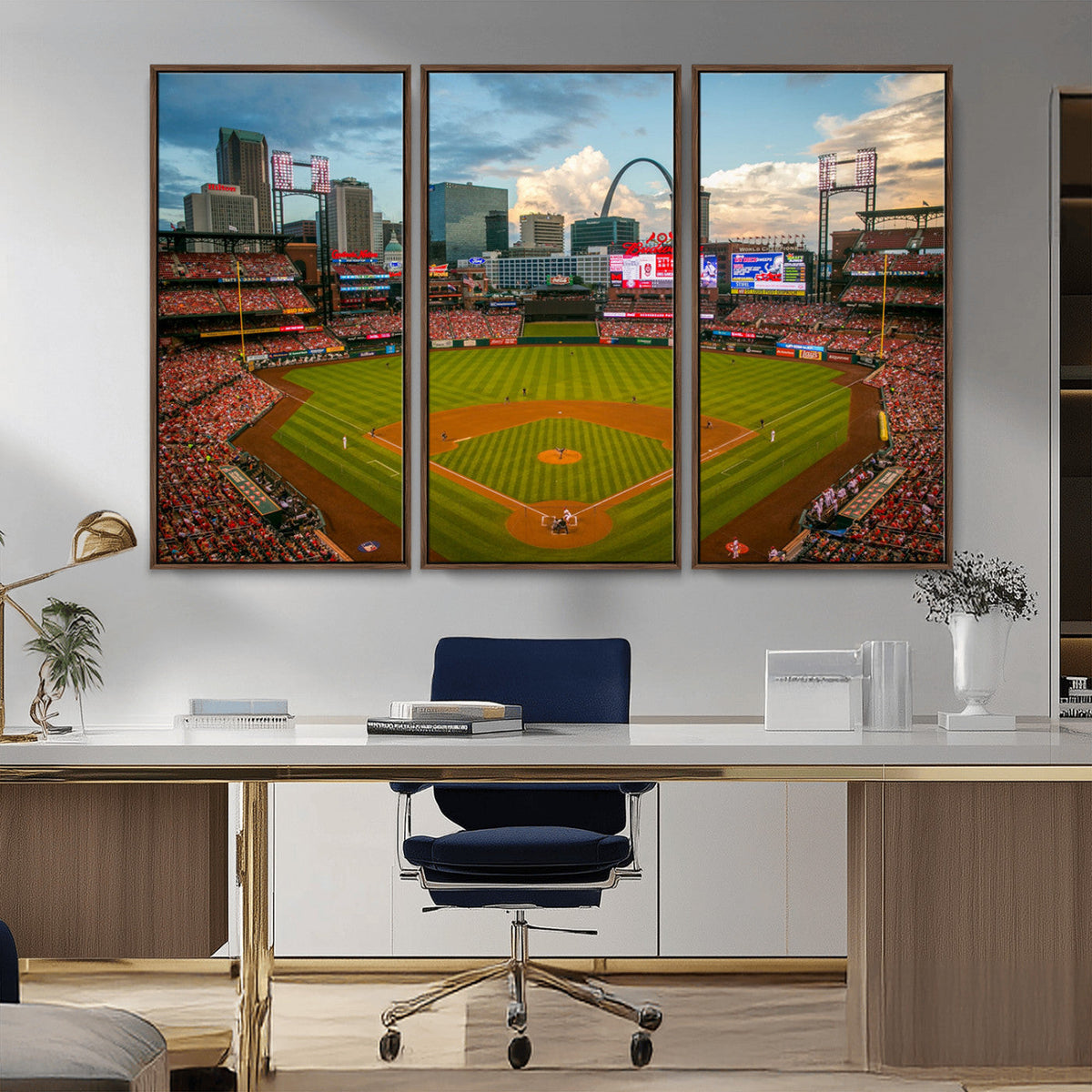 St. Louis Cardinals Baseball Team Print - Busch Stadium Wall