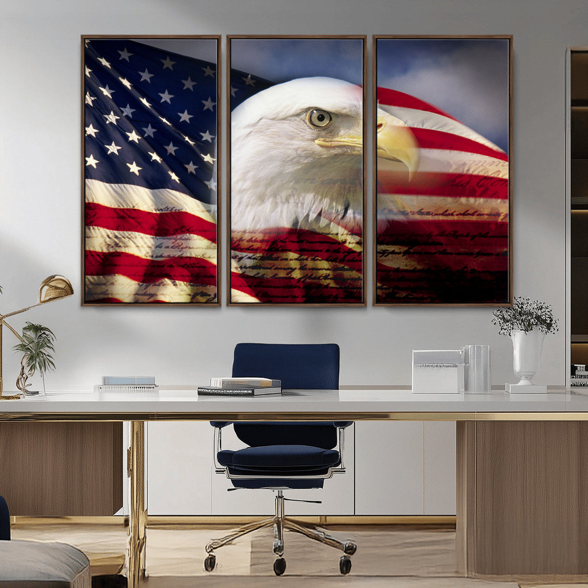 American Flag Eagle Symbol Wall Art, American Flag Eagle