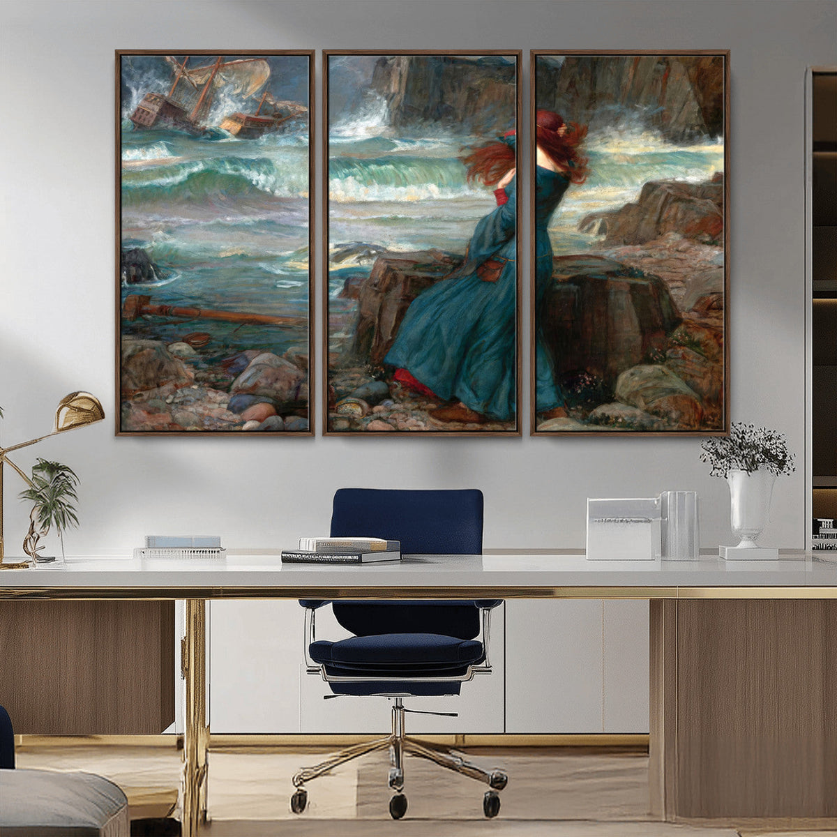Miranda by the Shore Wall Art Canvas Print – Tempest Scene