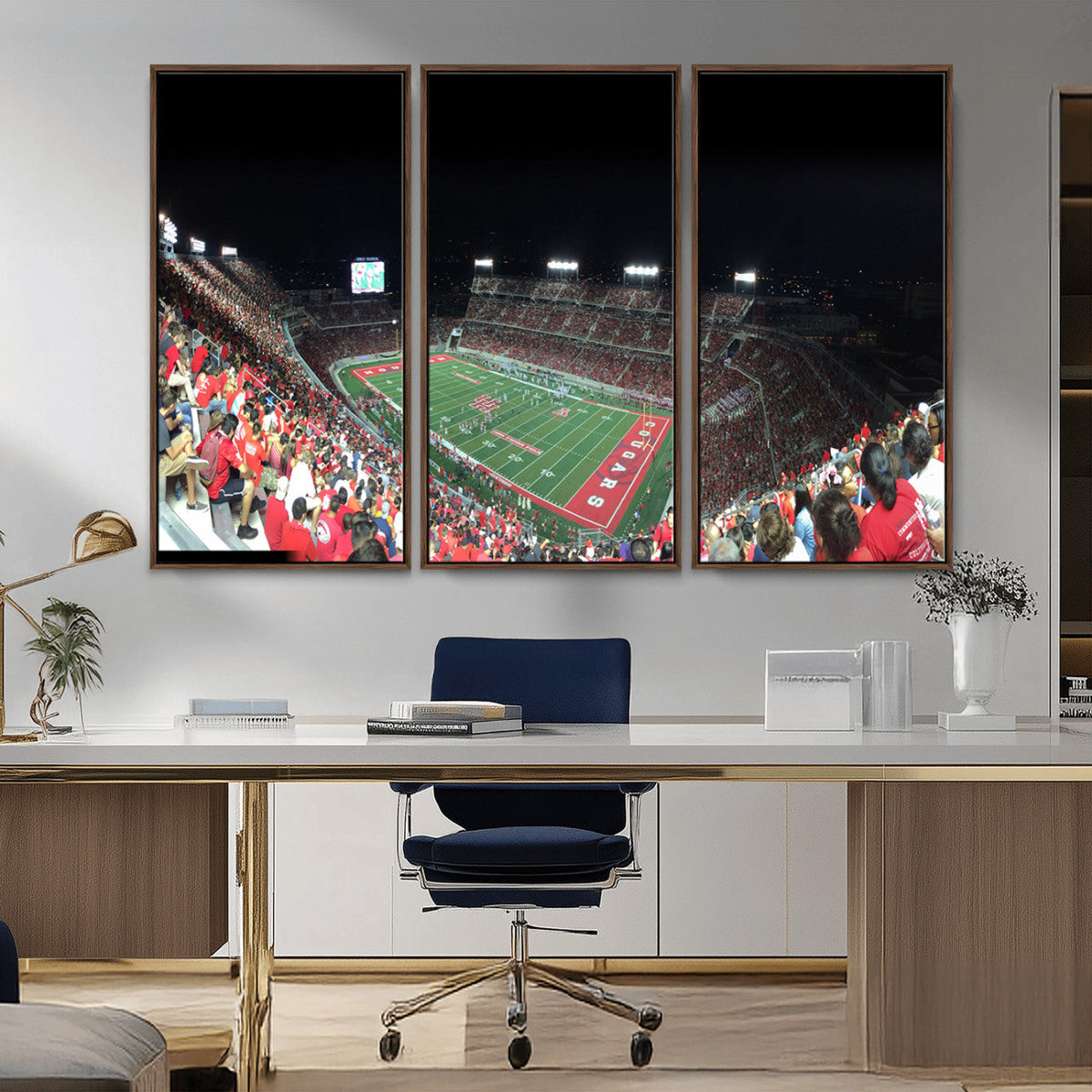 Houston Cougars Football Team Print - Houston TDECU Stadium