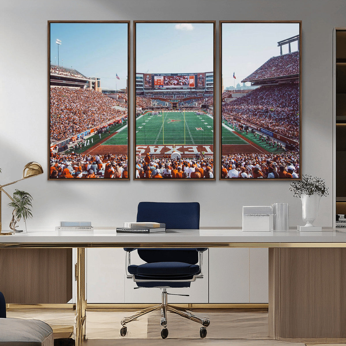 Framed Texas Memorial Stadium Canvas, University of Texas