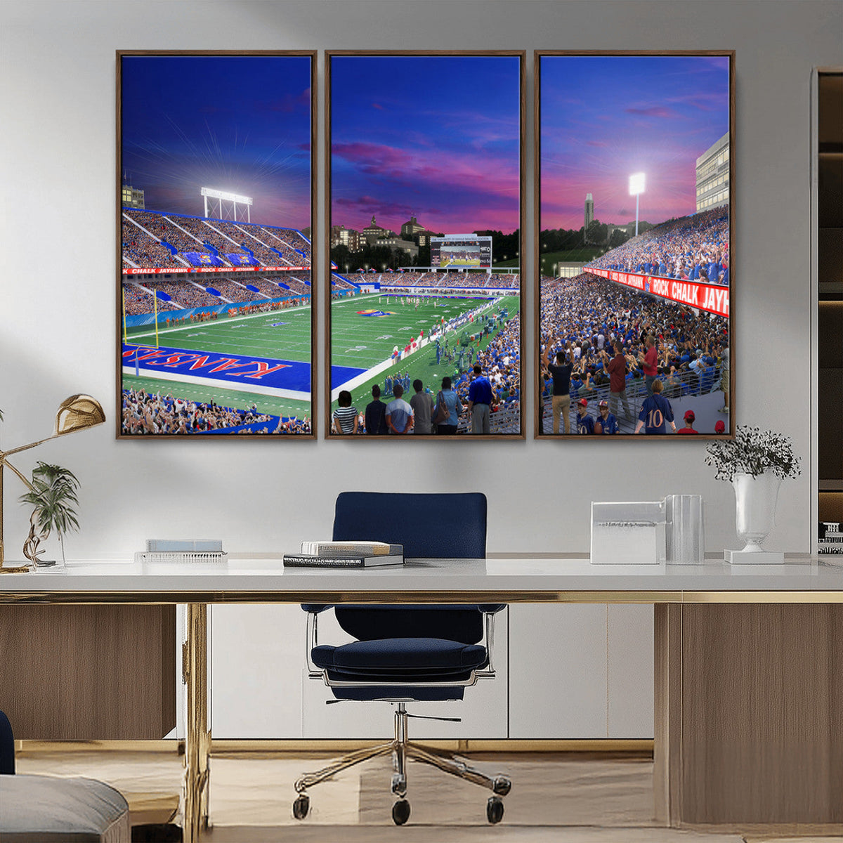 University of Kansas Jayhawks Football Team Print Canvas-