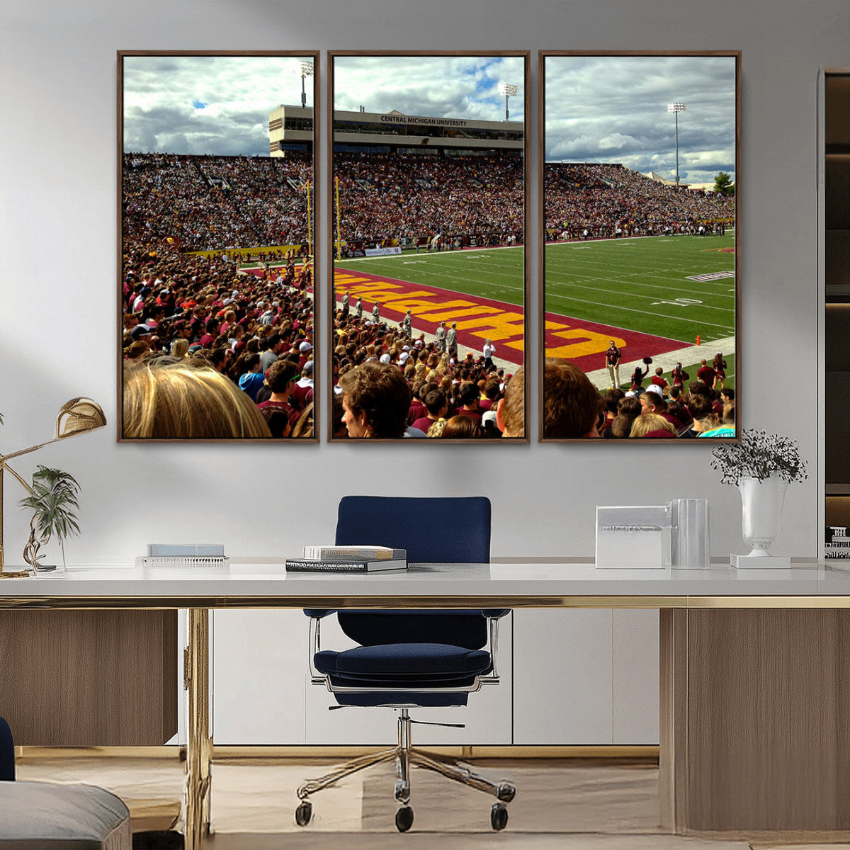 Central Michigan University Chippewas Football Team Print -