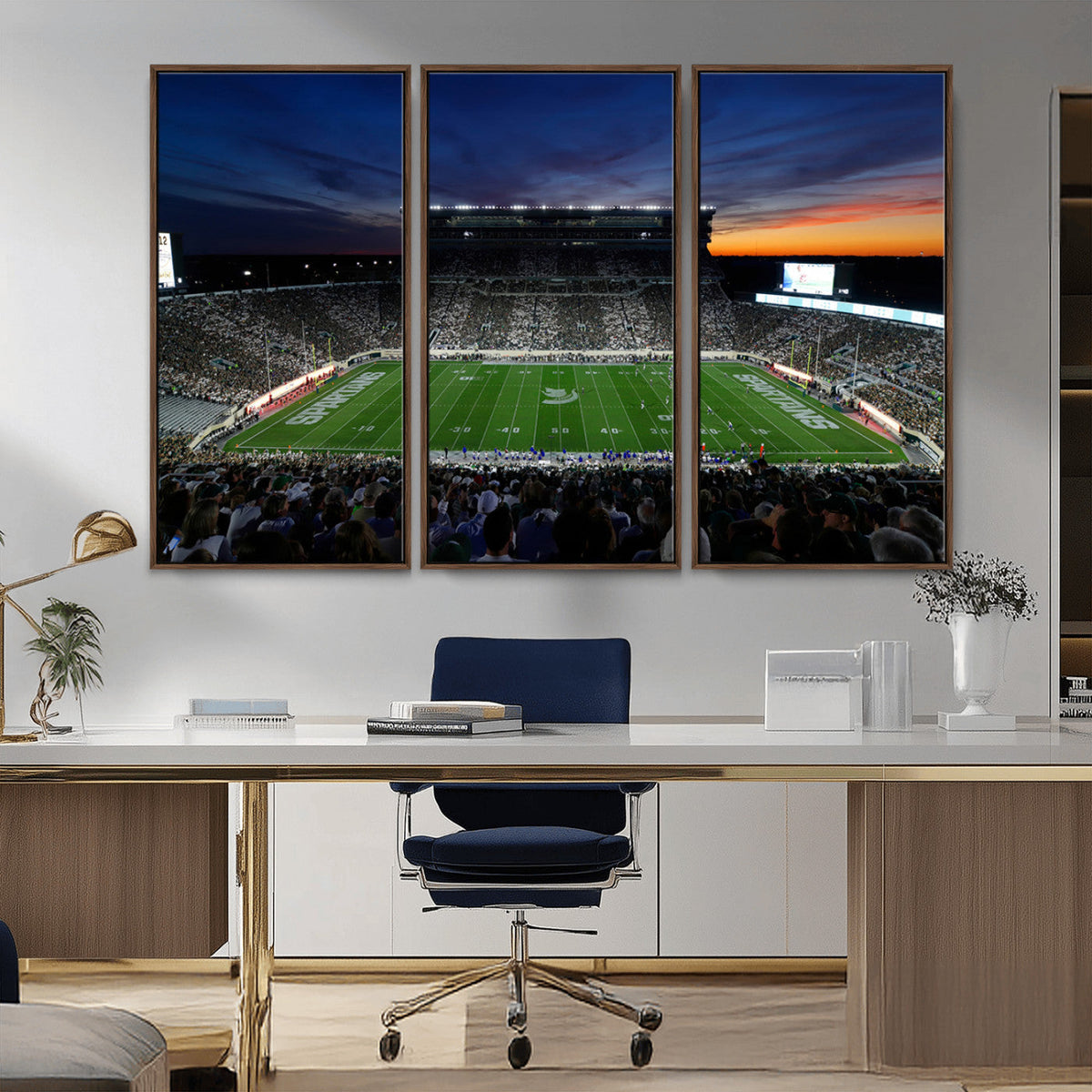 Michigan State Spartans Football Team Print - East Lansing