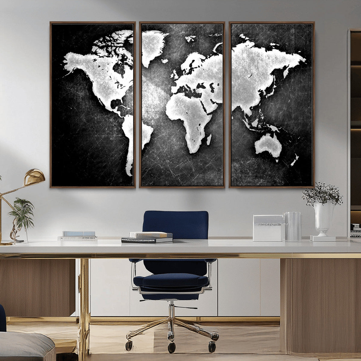 World Map Wall Art Canvas Print – Framed Wall Art for