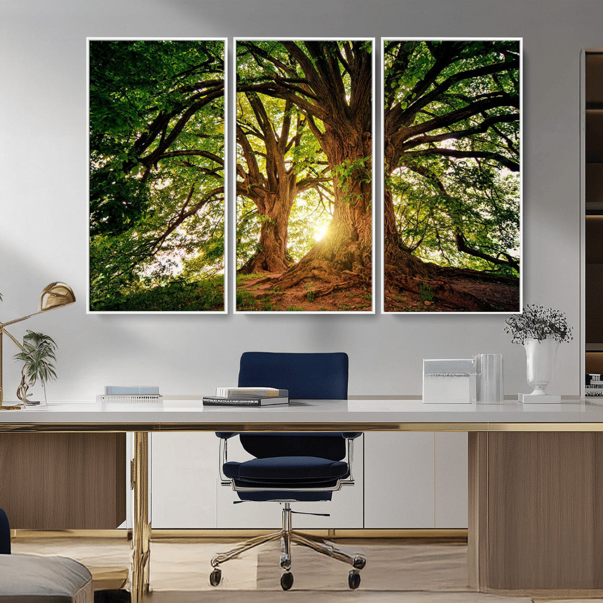 Majestic Ancient Tree Wall Art, NatureCanvas Print, Woodland