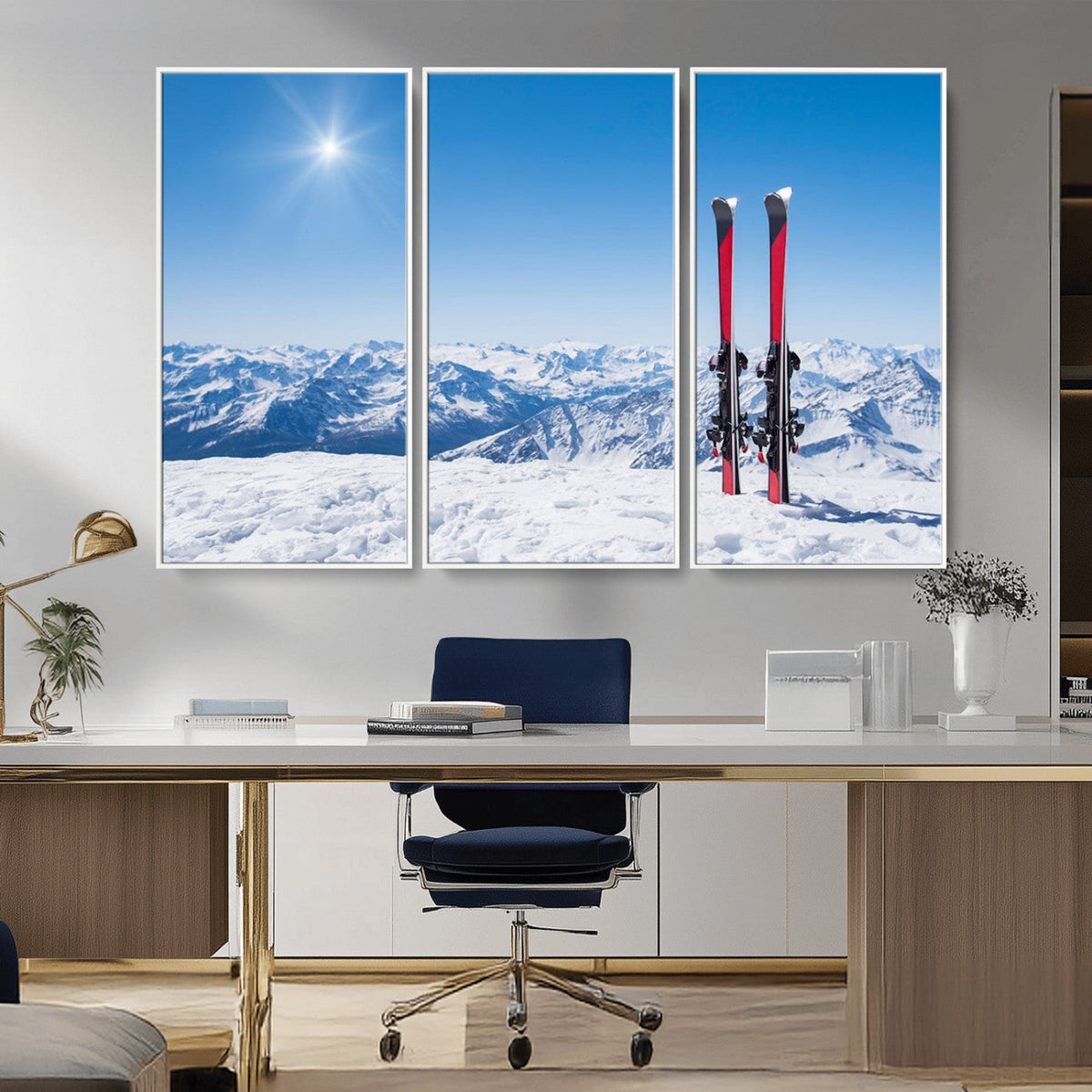 Ski Season Snow Wall Art Canvas Print