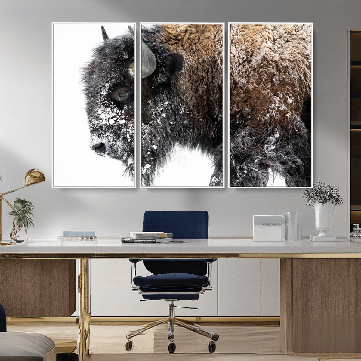 American Bison Wall Art Print – Majestic Buffalo Canvas