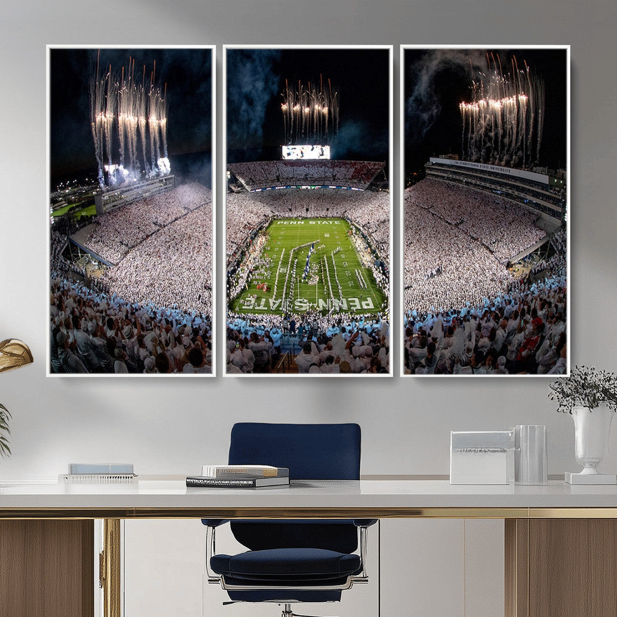 Penn State Football Wall Art Canvas Print – Framed Stadium