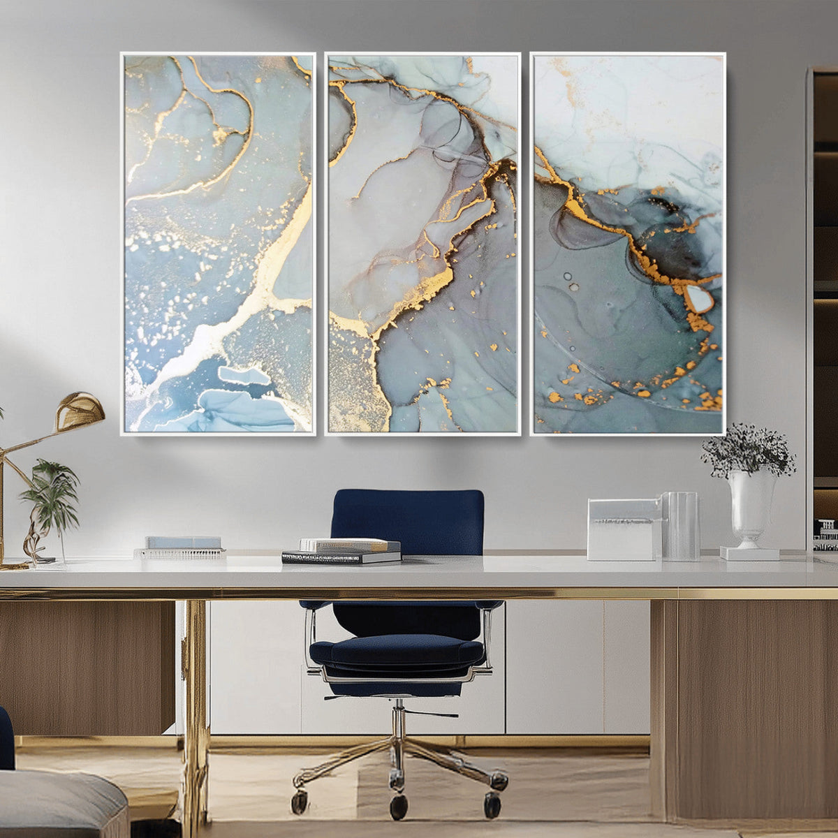 Large Abstract Marble Wall Art Canvas Print for Living Room