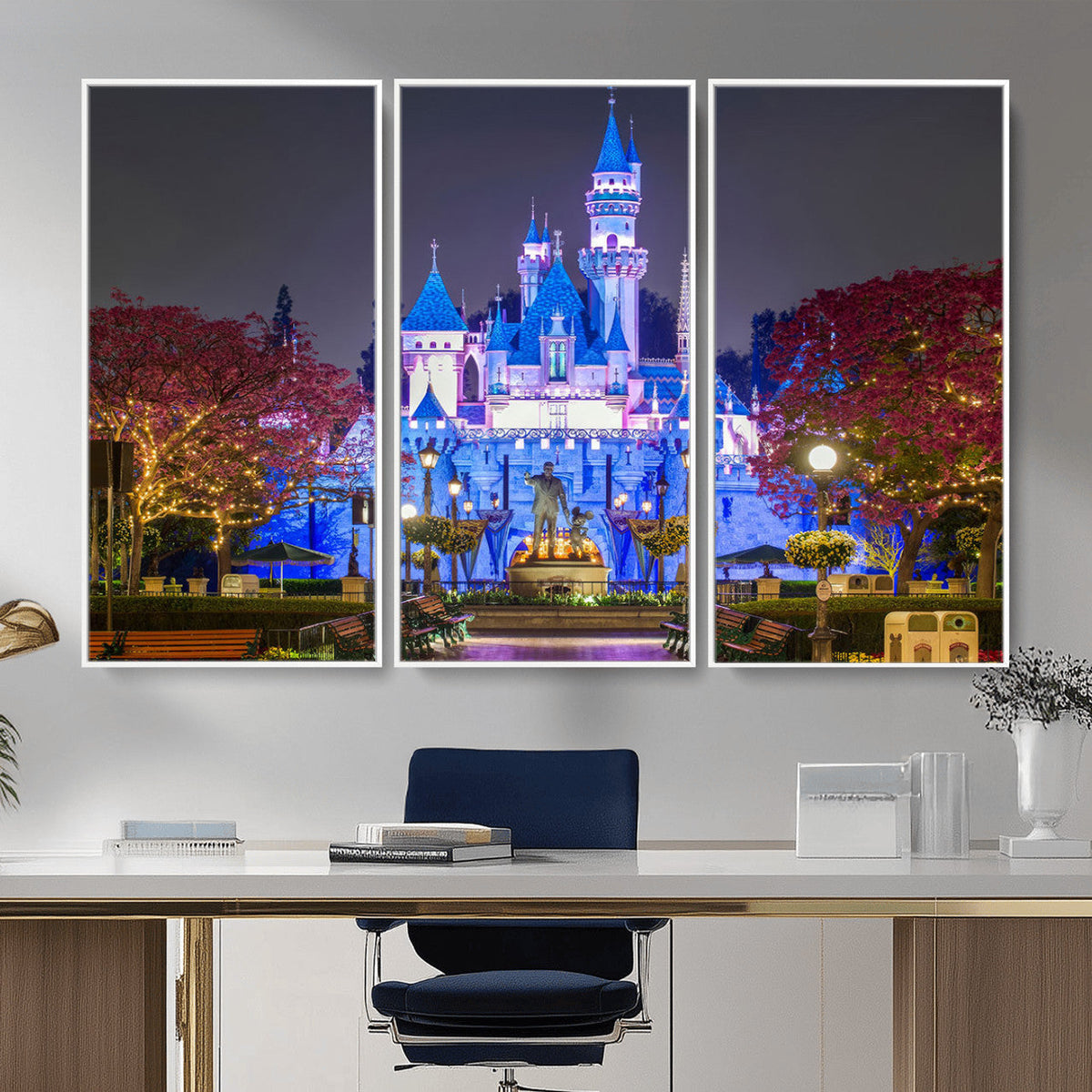 Disney Castle Wall Art Canvas Print – Magical Fairytale